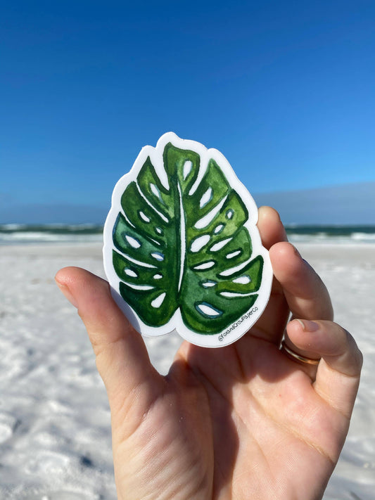 Monstera Leaf Sticker / Monstera Sticker / Plant sticker