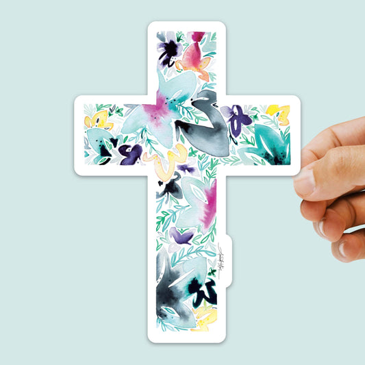 Cross Vinyl Decal Sticker