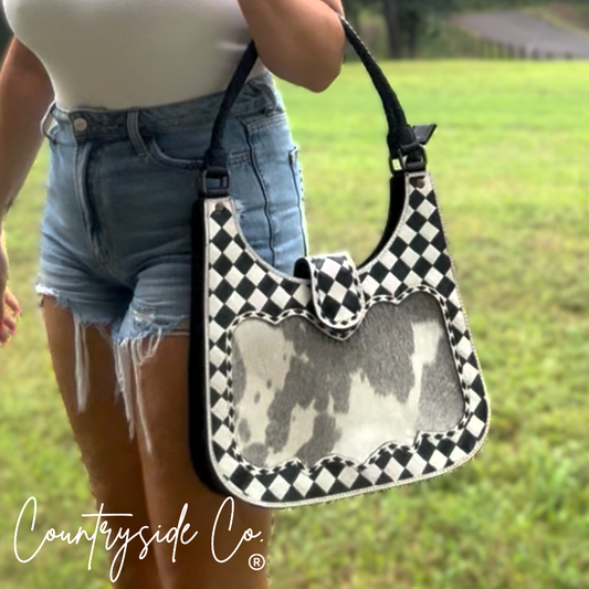 Ranch Glam Tooled Leather Purse Texas Western Cowhide