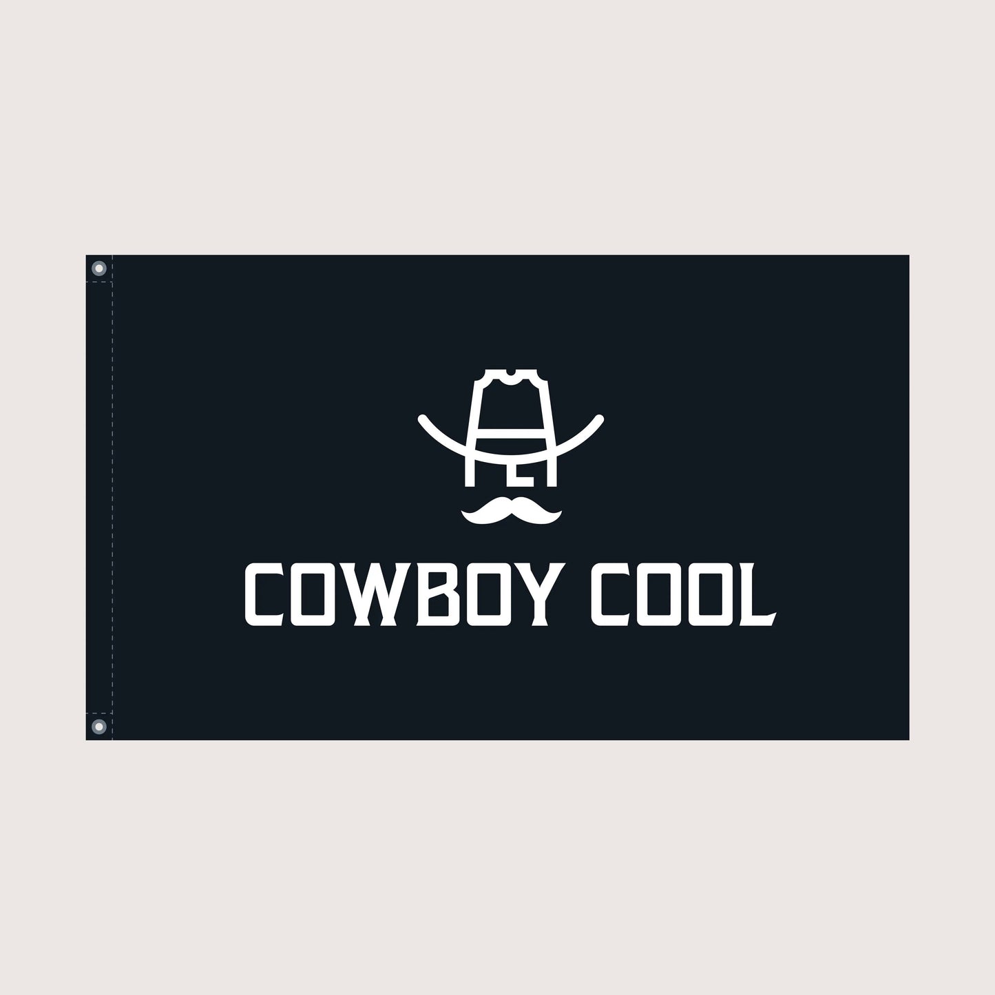 Cowboy Cool Flag: Black CC TX