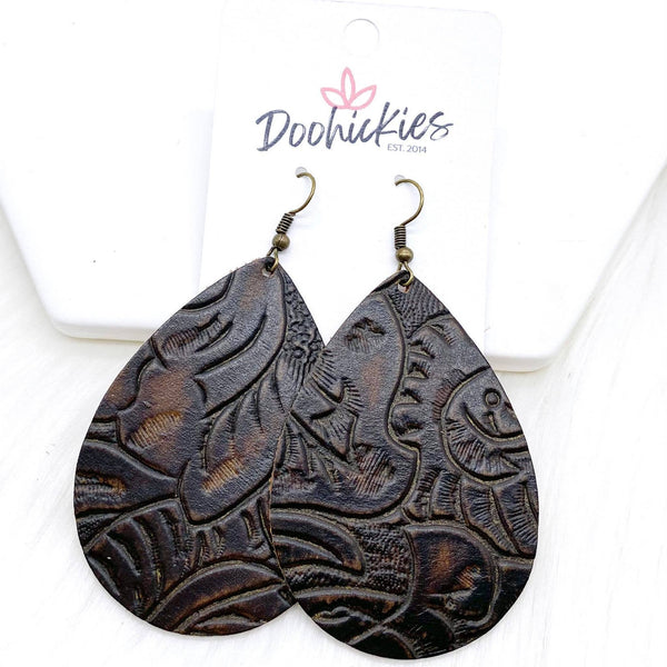 Cowgirl Swag Deep Bourbon Collection -Earrings:  Mini 1.5" Doohickie