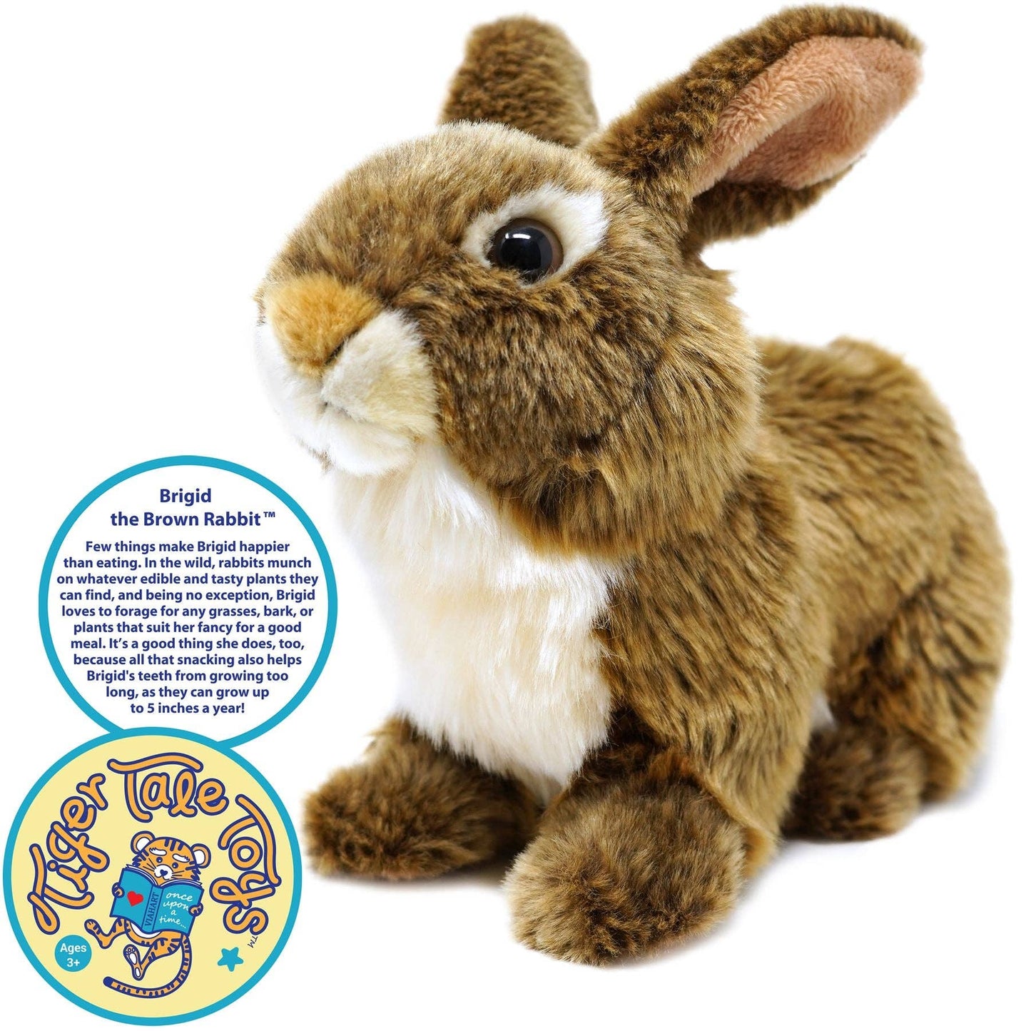 Brigid The Brown Rabbit | 10 Inch Stuffed Animal Plush | Viahart