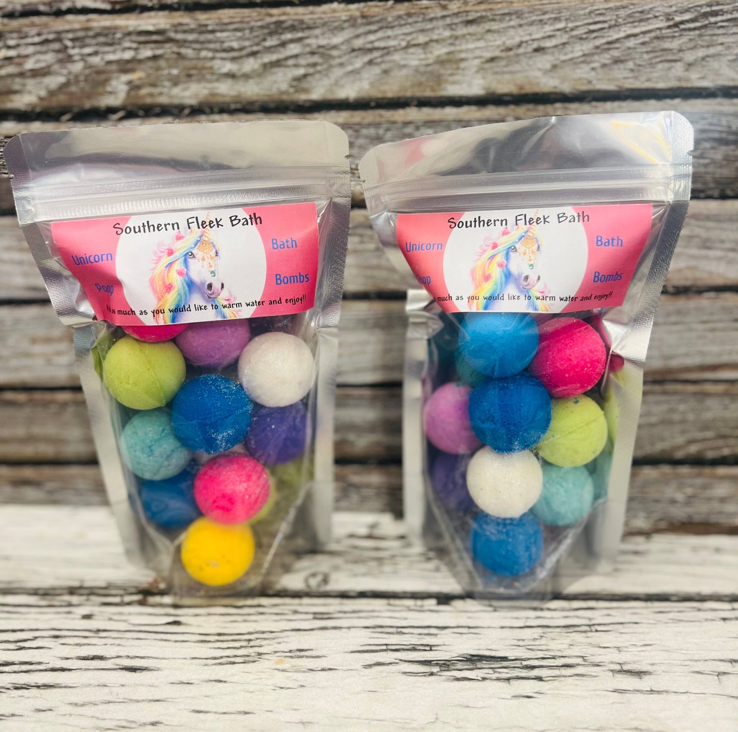 Unicorn Poop Bath Bombs