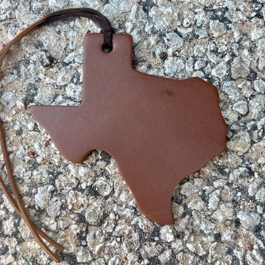 Leather Texas Shape Vehicle Air Freshener Brown / Leather Scent Callahan