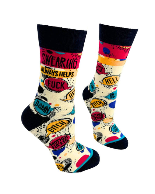 Swearing Always Helps Women's Crew Socks Fab daz