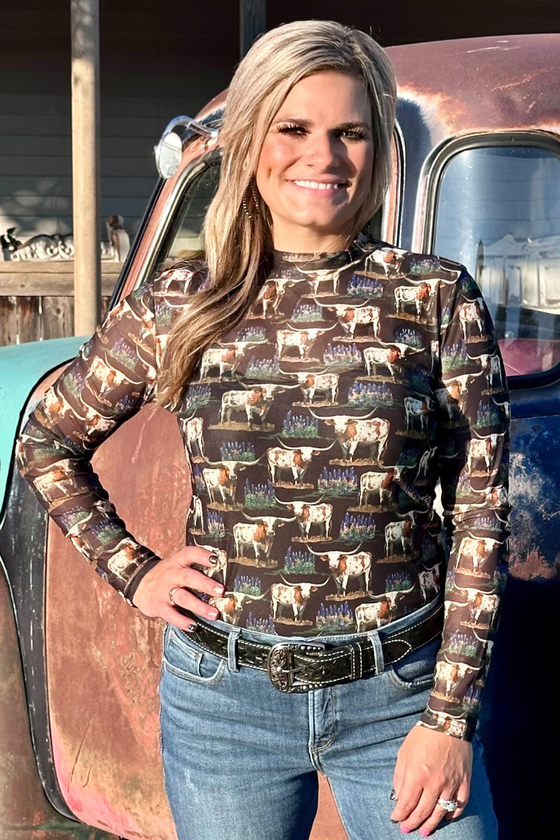 Somewhere In Texas Mesh Top: XL