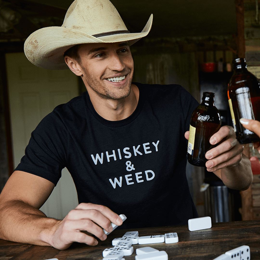 Cowboy Reserve  Whiskey & Weed T-Shirt: S-2X CC TX
