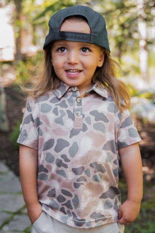 Pintail Camo  Youth Polo Burlebo