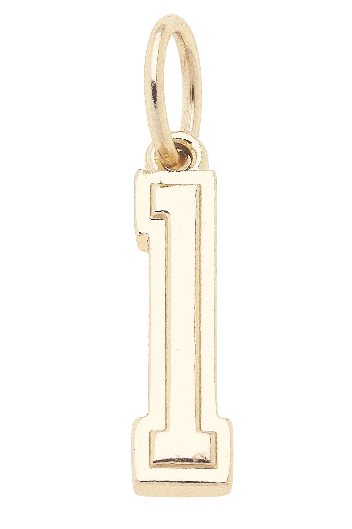 Number Charm in Shiny Gold: 3