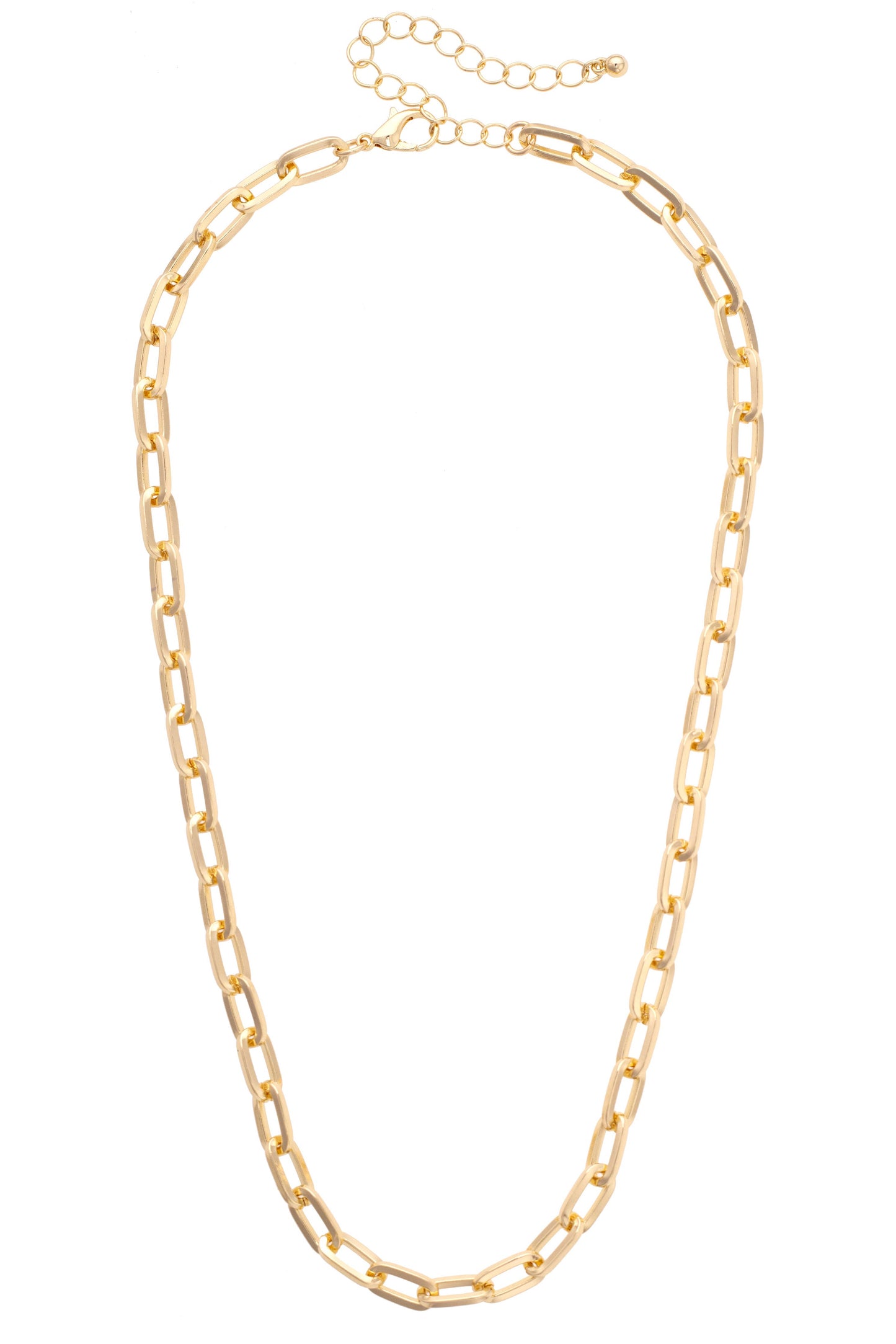 Winston Paperclip Chain Necklace in Shiny Gold