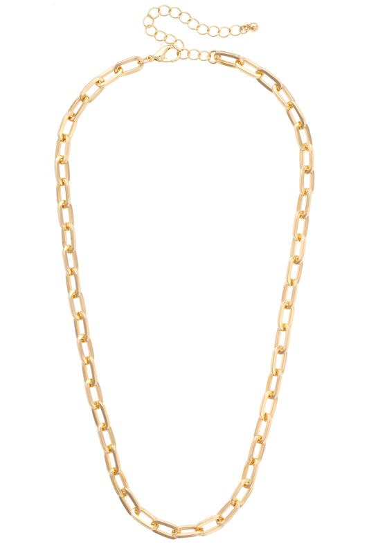Winston Paperclip Chain Necklace in Shiny Gold