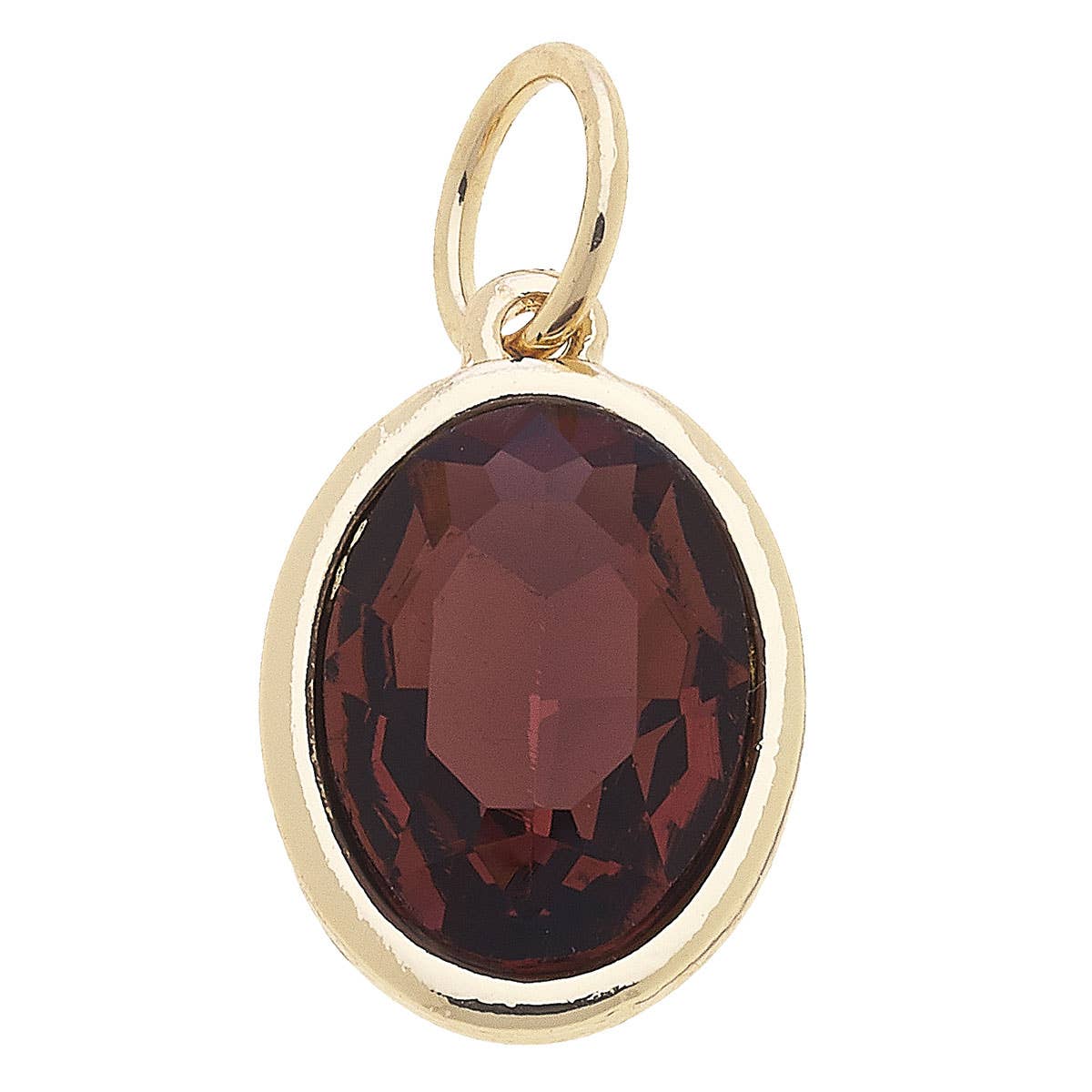 Glass Birthstone Charm: April / "Diamond" Clear canvas