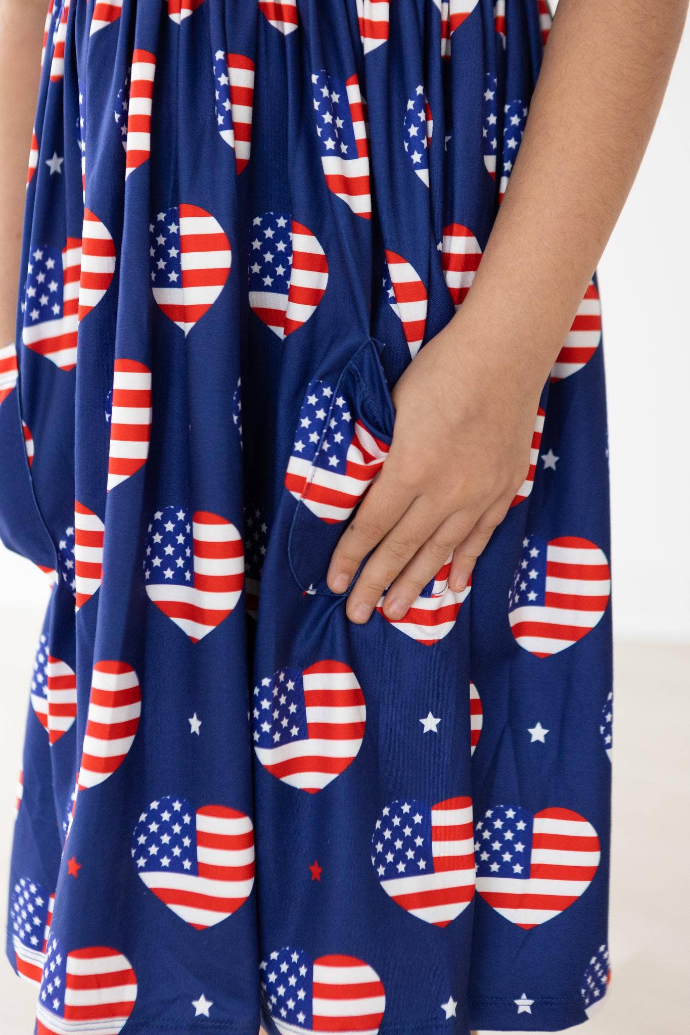 I Heart the USA S/S Pocket Twirl Dress: 4T