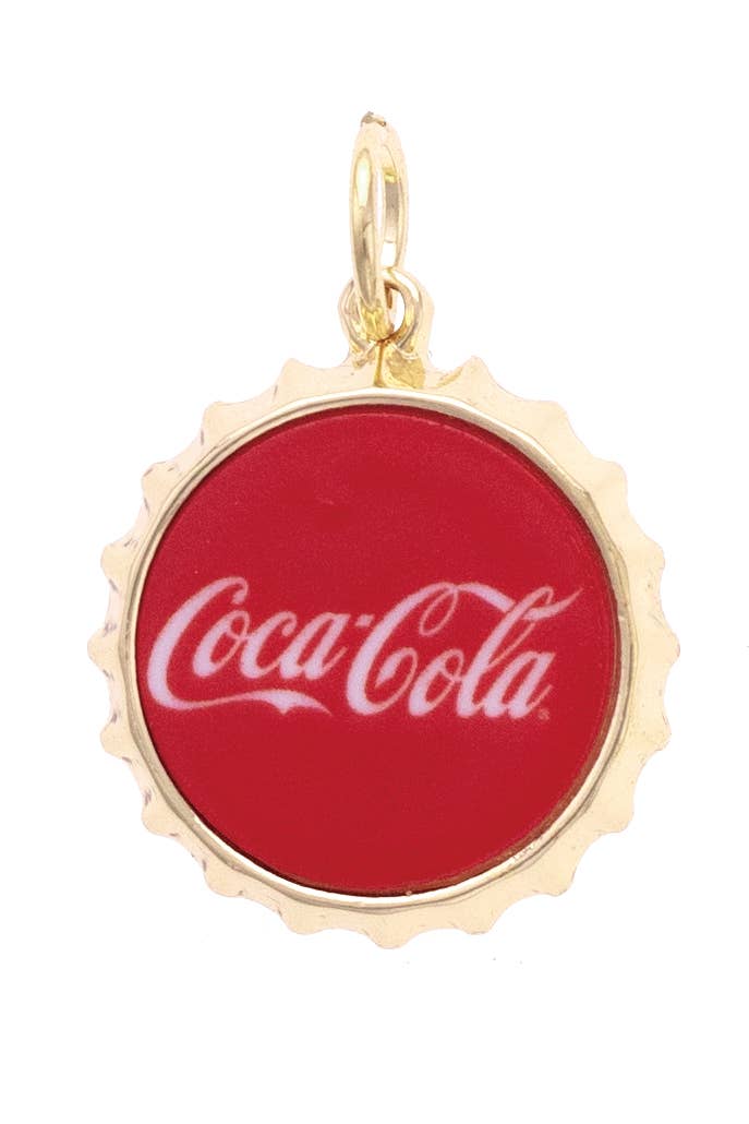Coca Cola Bottle Cap Charm in Red