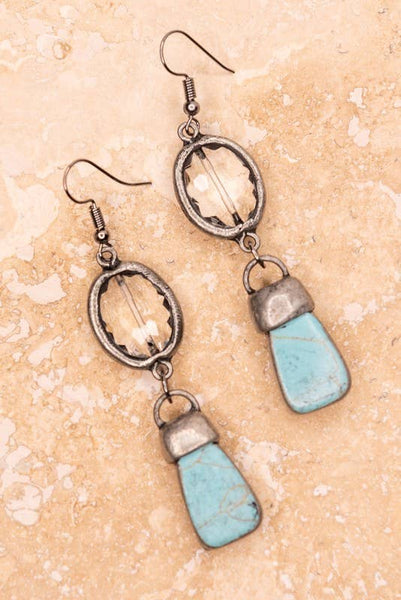 Pica Boho Stone Earrings - Jade Liv Rock