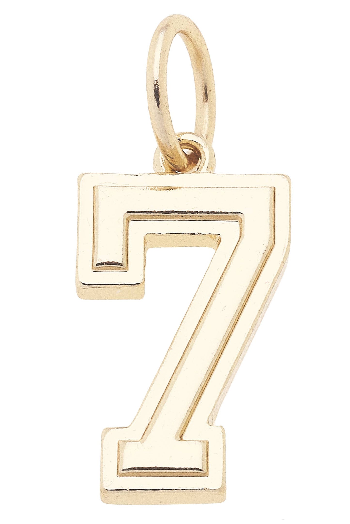 Number Charm in Shiny Gold: 7