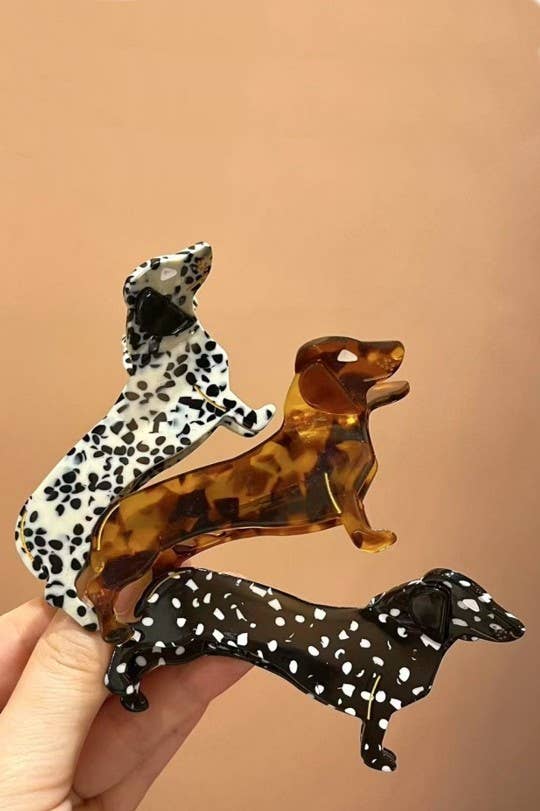 TRENDING DOG SERIES - DOG HAIR CLAW CLIPS | 40H1032: TORT