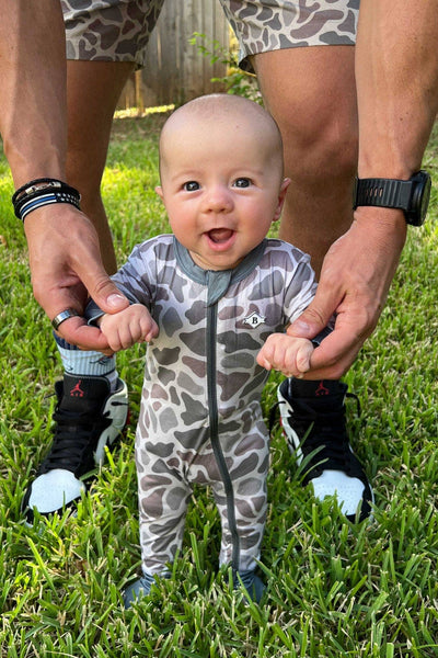 Classic Deer Camo Baby Zip Up - Burlebo