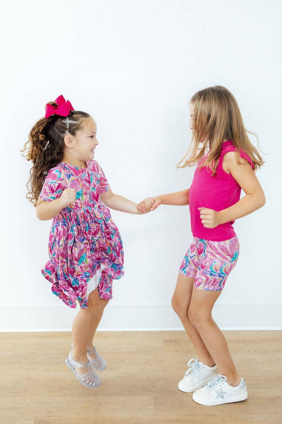 Sweetheart Scribble S/S Pocket Twirl Dress: Mila