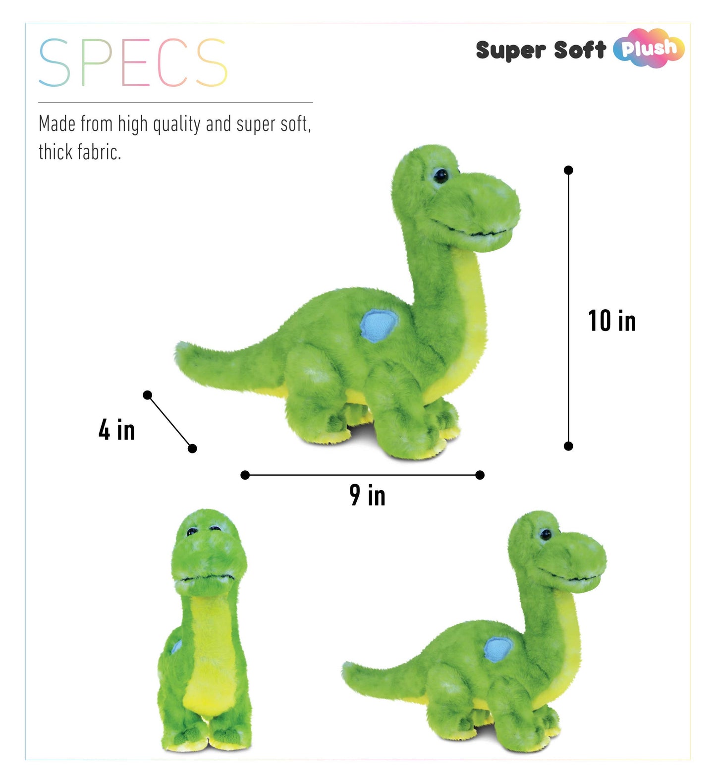 Super Soft Plush - Green Dinosaur CGlobal Fl/Tx