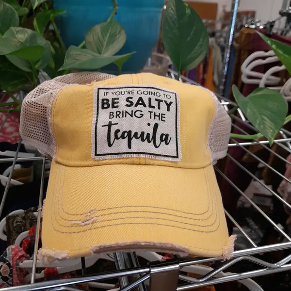 If You're Going To Be Salty Bring.... Distressed Trucker Cap Vintage Life