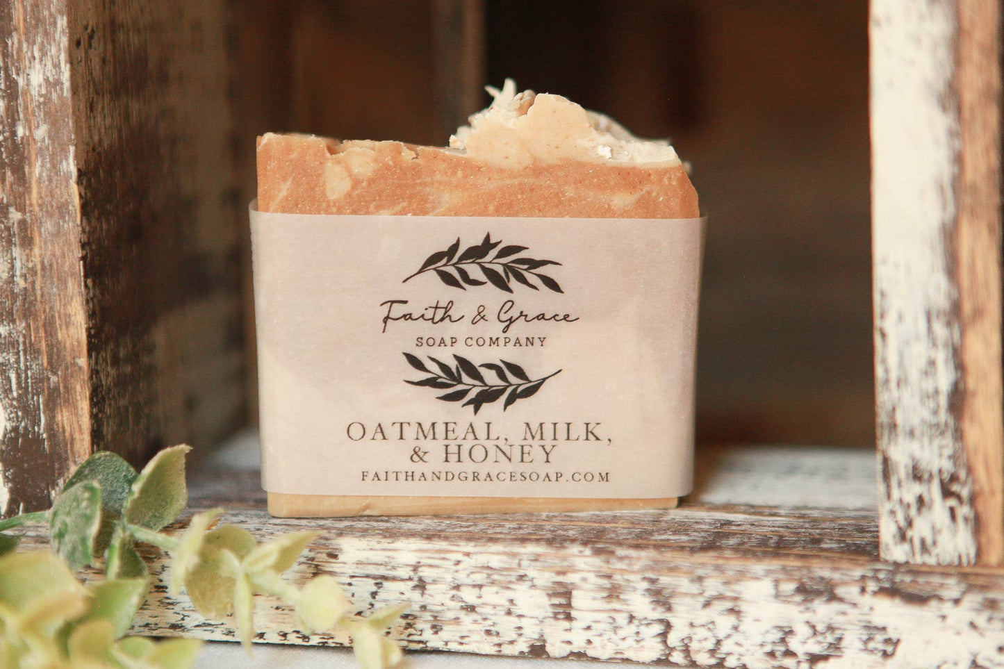 Oatmeal, Goats Milk & Honey Cold Process Bar Soap, 4 oz.