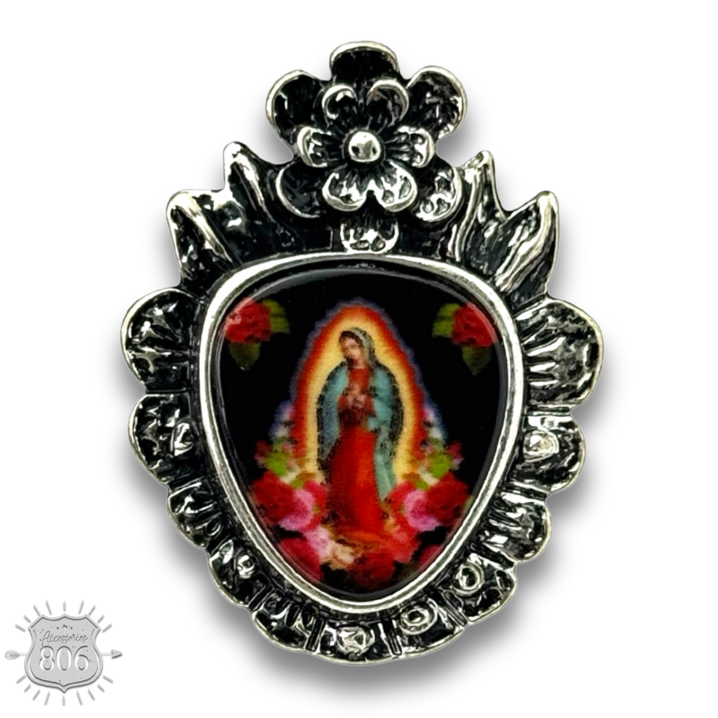 Our Lady of Guadalupe ring - LC: Silver PP