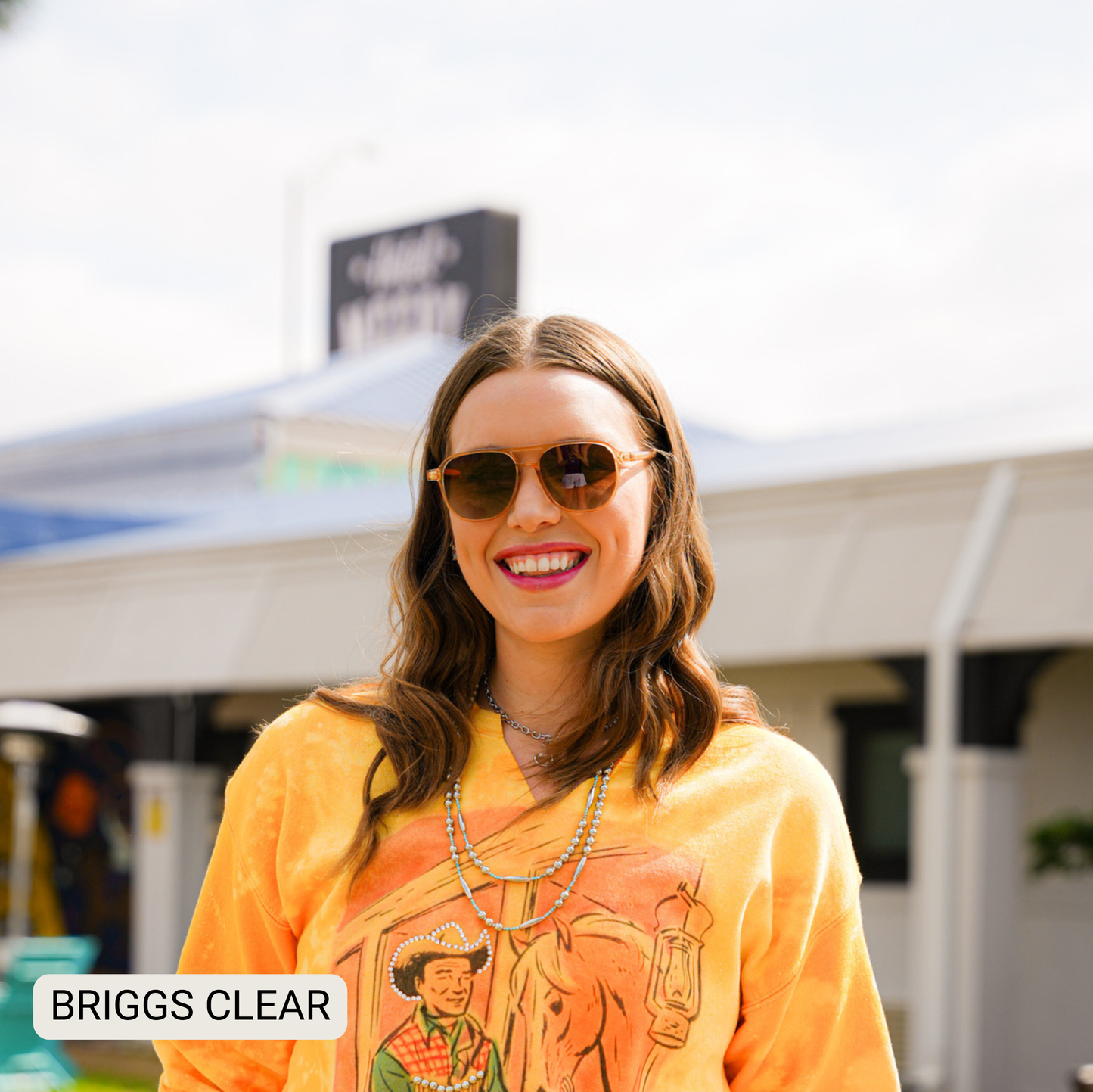 Briggs - Women's Polarized Small/ Medium Aviator: Black Gradient Fl/Tx