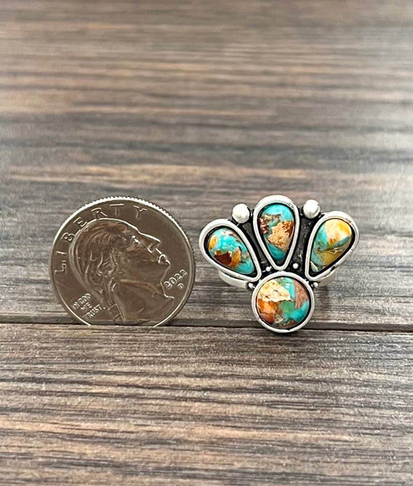 750529, Navajo Gemstone Adjustable Ring