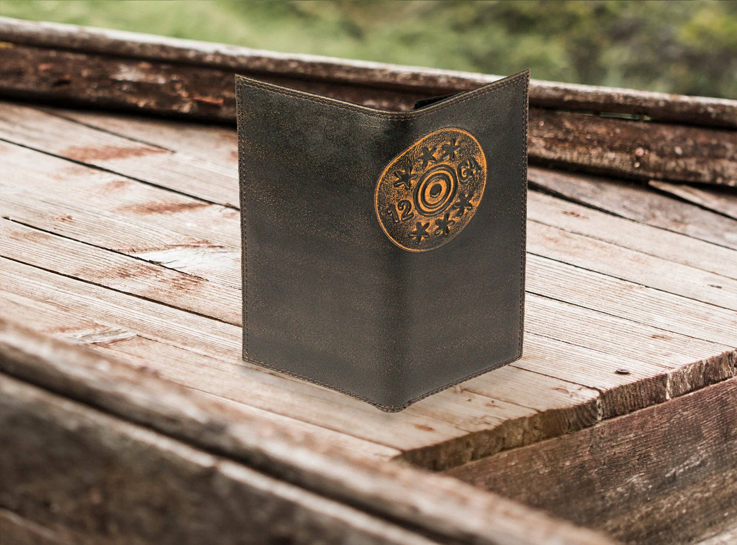 Shotshell Burnished Leather Zep Secretary Wallet