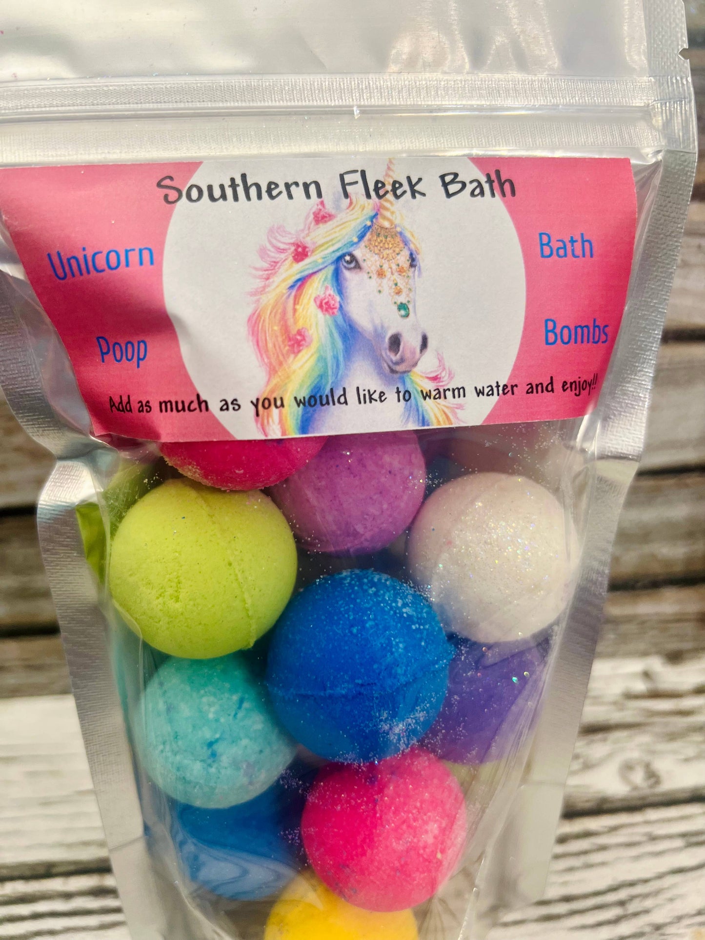 Unicorn Poop Bath Bombs