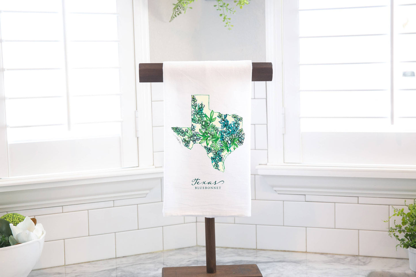 Texas Flour Sack Tea Towel: Towels with Hangers