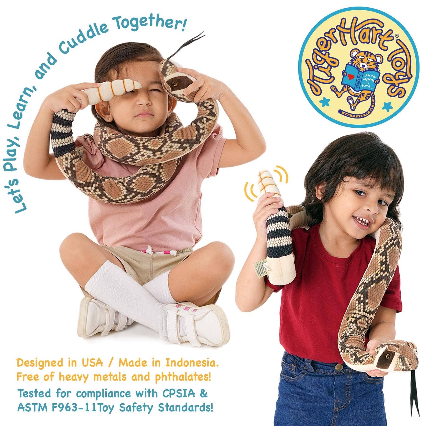 Rambo The Rattlesnake - 55 Inch Stuffed Animal Plush - Viahart