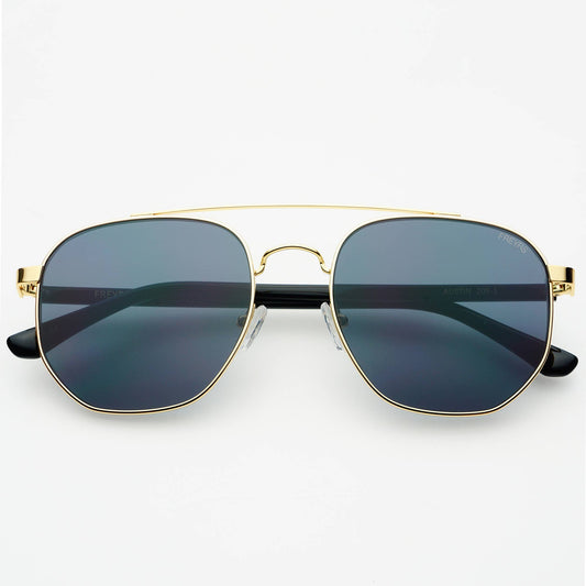 Austin Unisex Sunglasses : Gold / Gray Freyrs