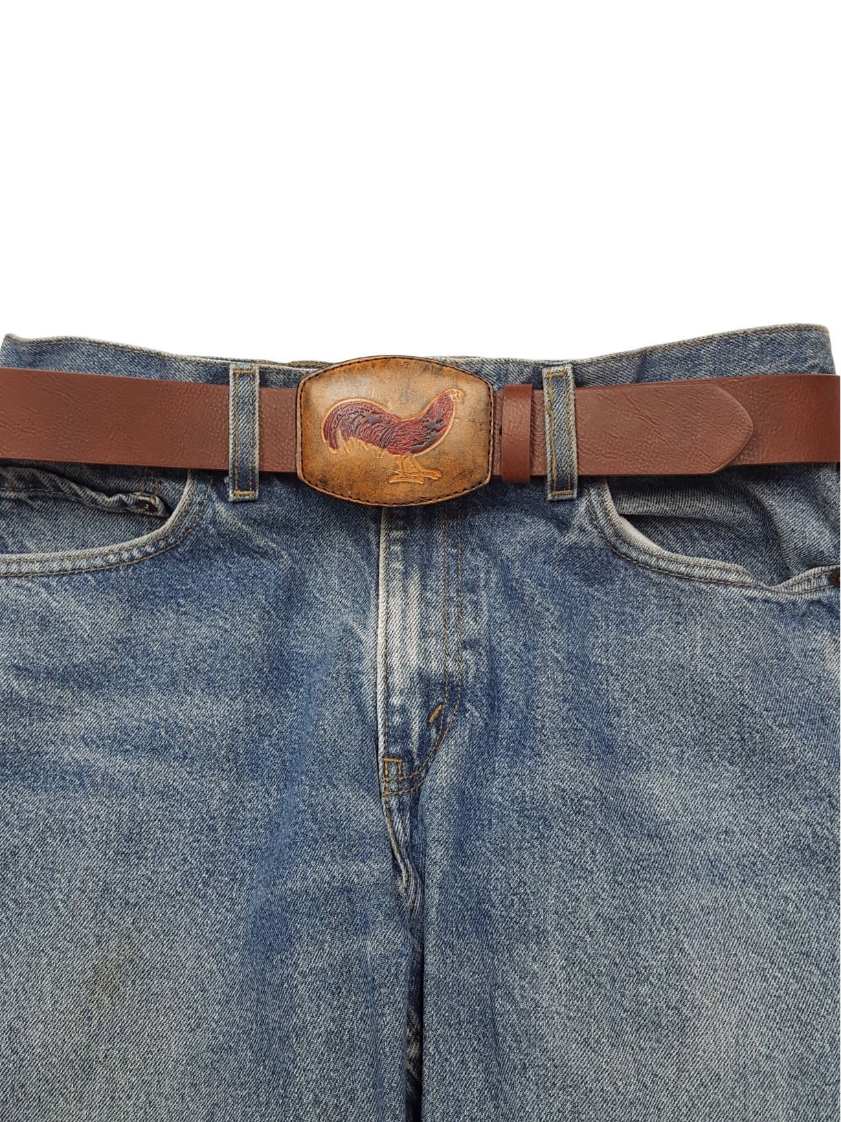 Buckle: Painted on Leather Plaque Buckle Axesoria