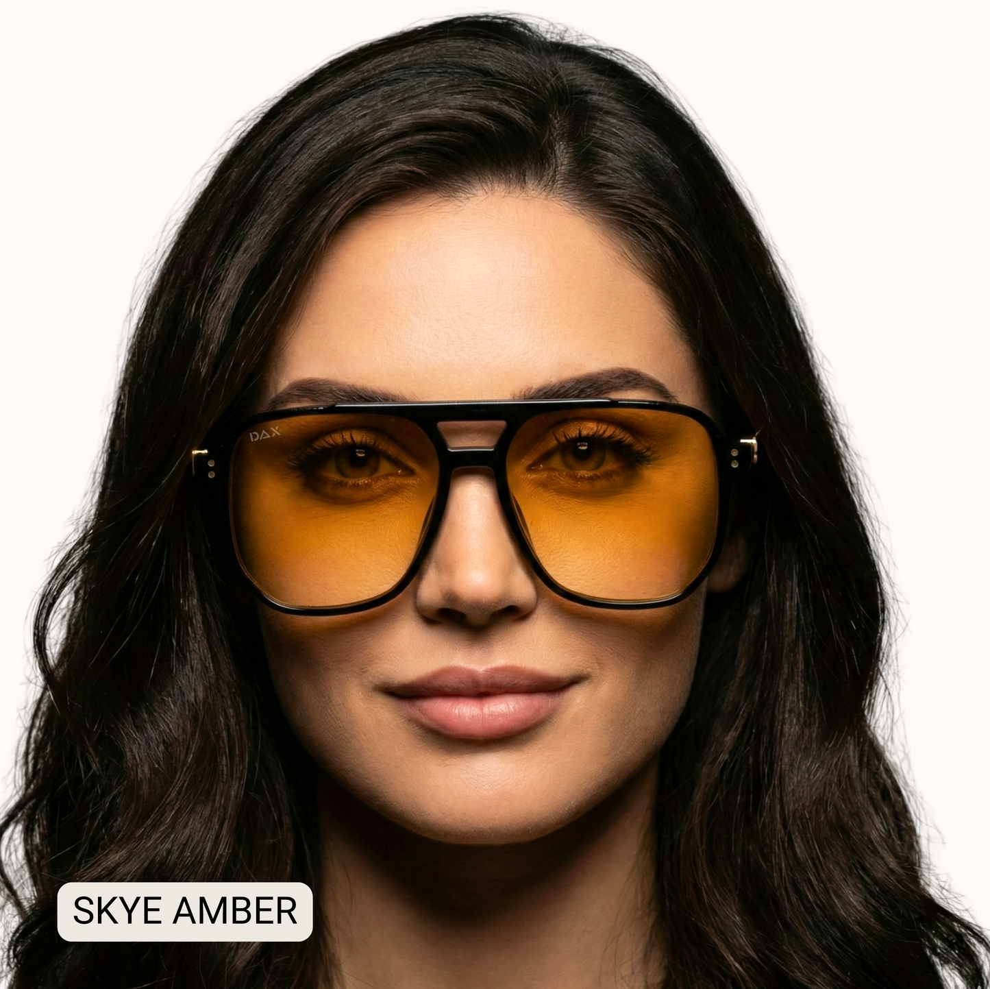 Skye - Unisex Oversized Aviator: Amber Fl/Tx Dax