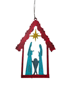 Nativity Ornaments religious Christmas Joseph and Mary Jesus whimsie