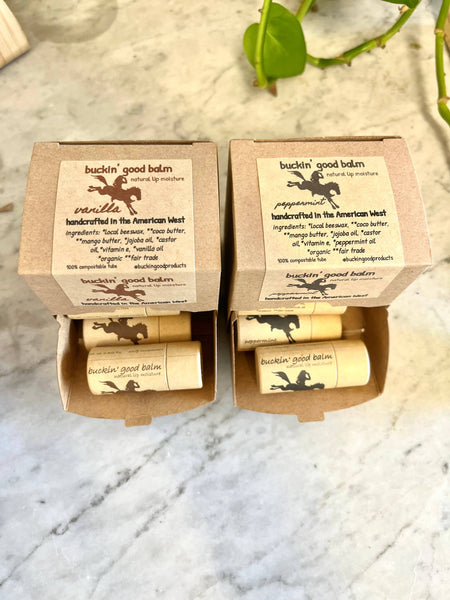 Lip Balm Vanilla (natural, plastic free) Buckin Good