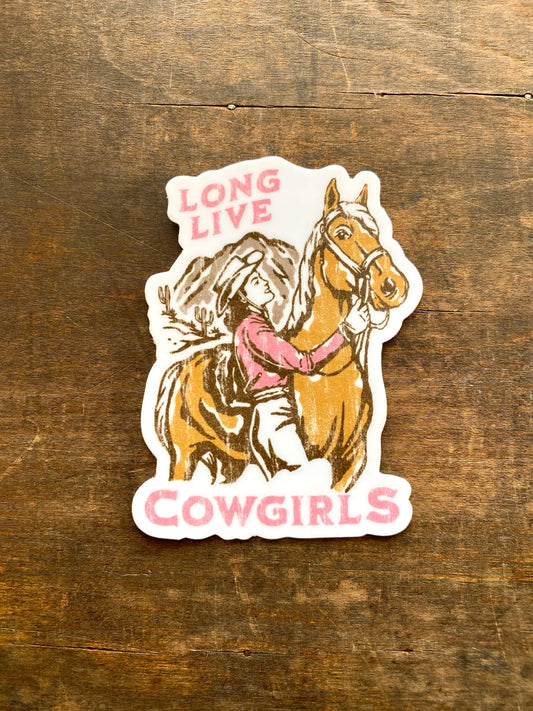 Long Live Cowgirls Sticker southern fried design