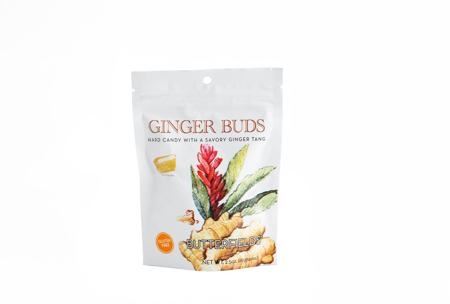 GINGER BUDS 2.5 OZ Hard Candy 100 year old Favorite