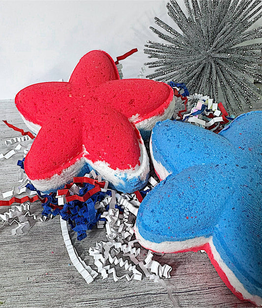 Star Spangled Bath Bomb | Summer Seasonal Patriotic Rocket Mandatory Me