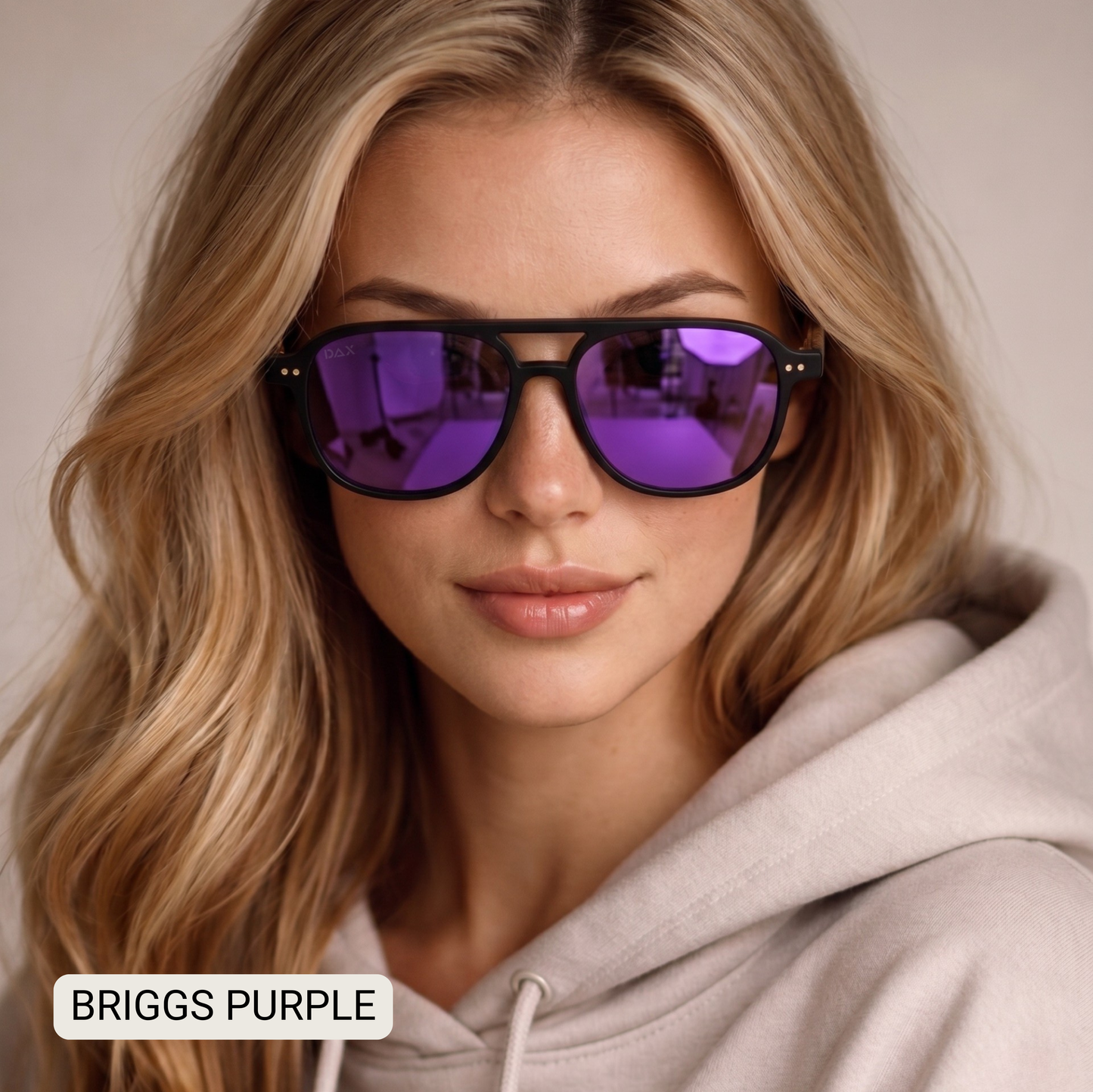 Briggs - Women's Polarized Small/ Medium Aviator: Black Gradient Fl/Tx