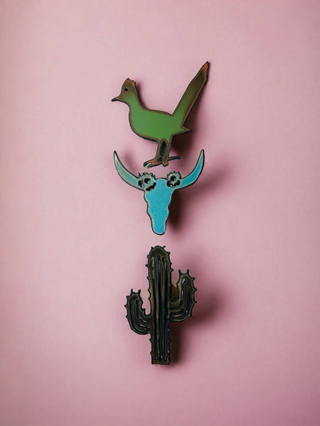 Buffalo skull, Cactus, or Roadrunner magnet  Whimsie Western