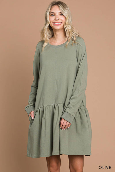 Women's Washed Cotton French Terry Dress