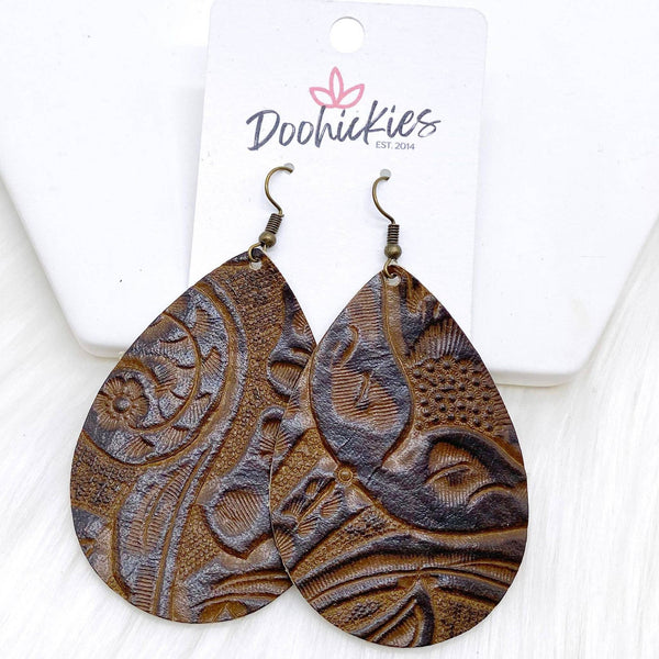 Cowgirl Swag Deep Bourbon Collection -Earrings:  Mini 1.5" Doohickie