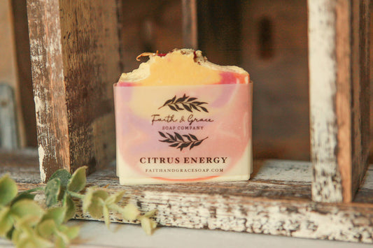Citrus Energy Cold Process Bar Soap, 4.5 oz. Faith