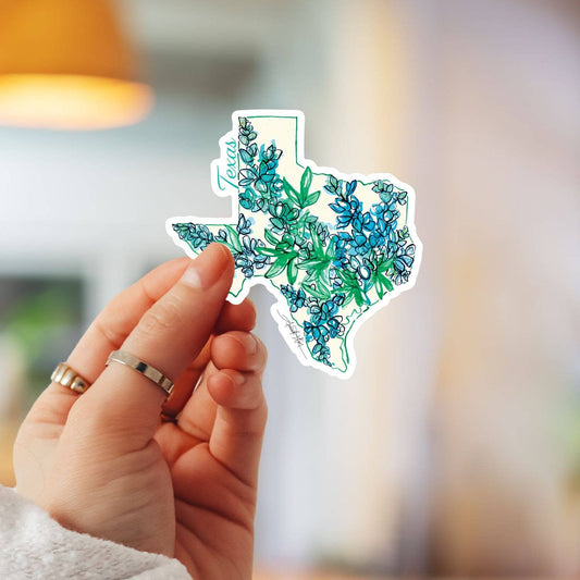Texas Bluebonnet State Flower Vinyl Sticker Amanda