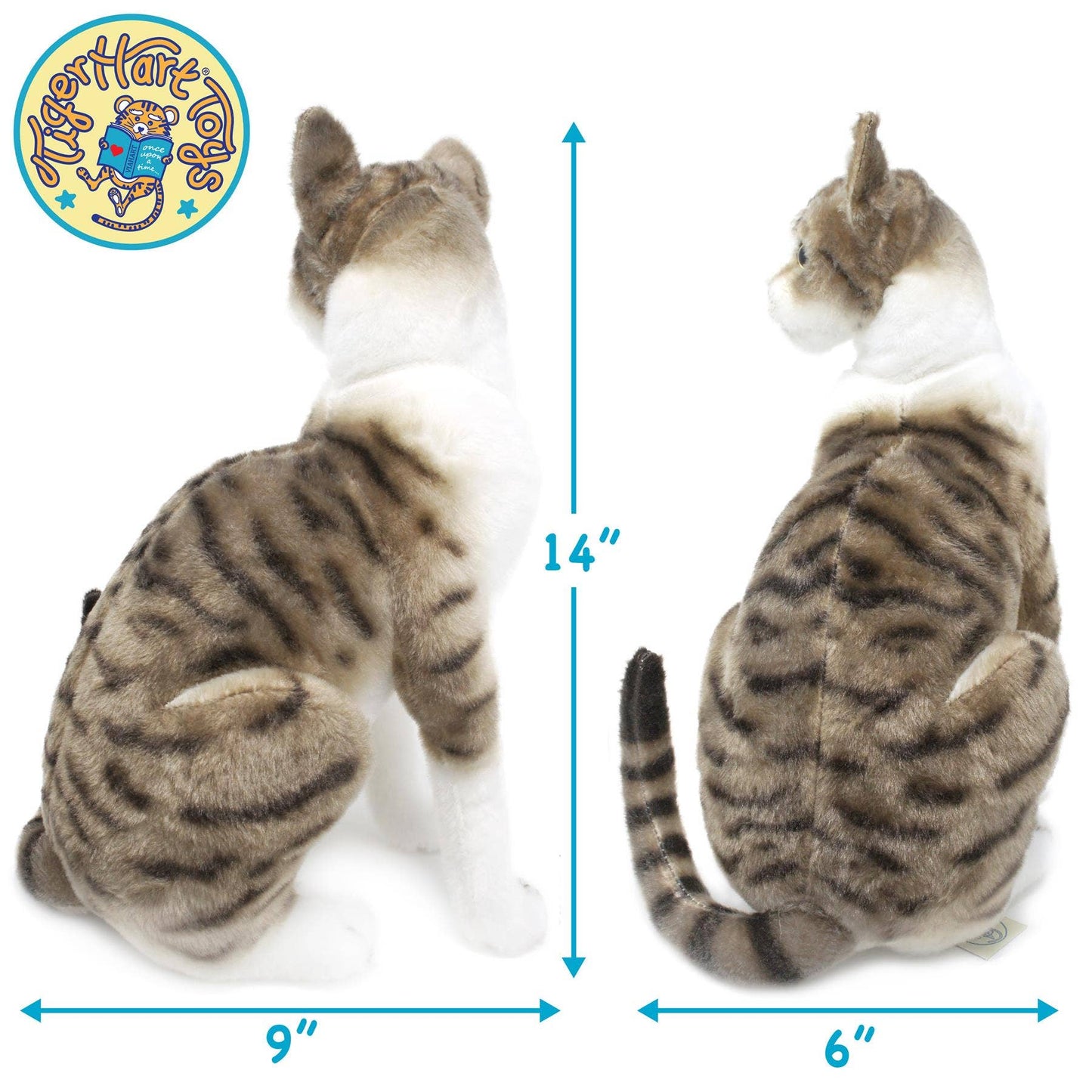 Amy The American Shorthair Cat | 14 Inch Stuffed Animal Plush | Viahart