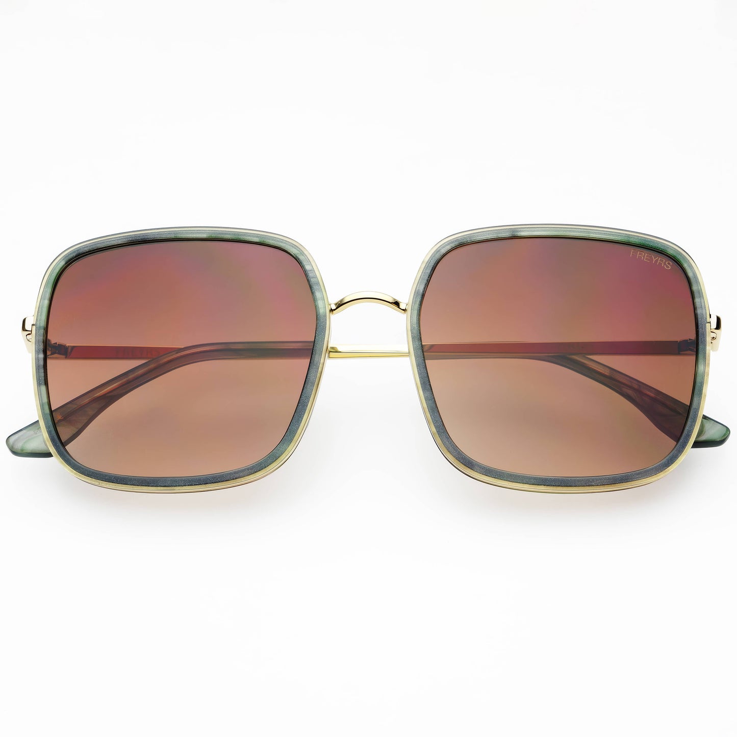 Cosmo Acetate Womens Square Sunglasses : Emerald Green Freyrs