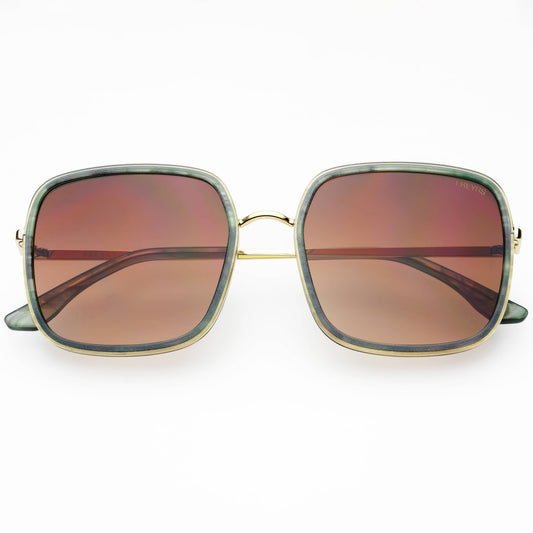 Cosmo Acetate Womens Square Sunglasses : Emerald Green Freyrs